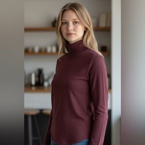 🆕 Hatley Turtleneck  Speckled Cranberry Spiced Burgundy